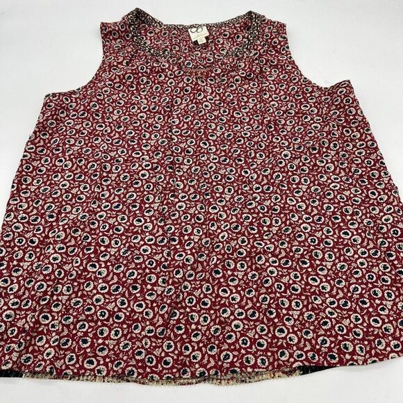 One September Anthropologie Floral Tamarosa Tank Medium Smocked Back - Picture 1 of 5